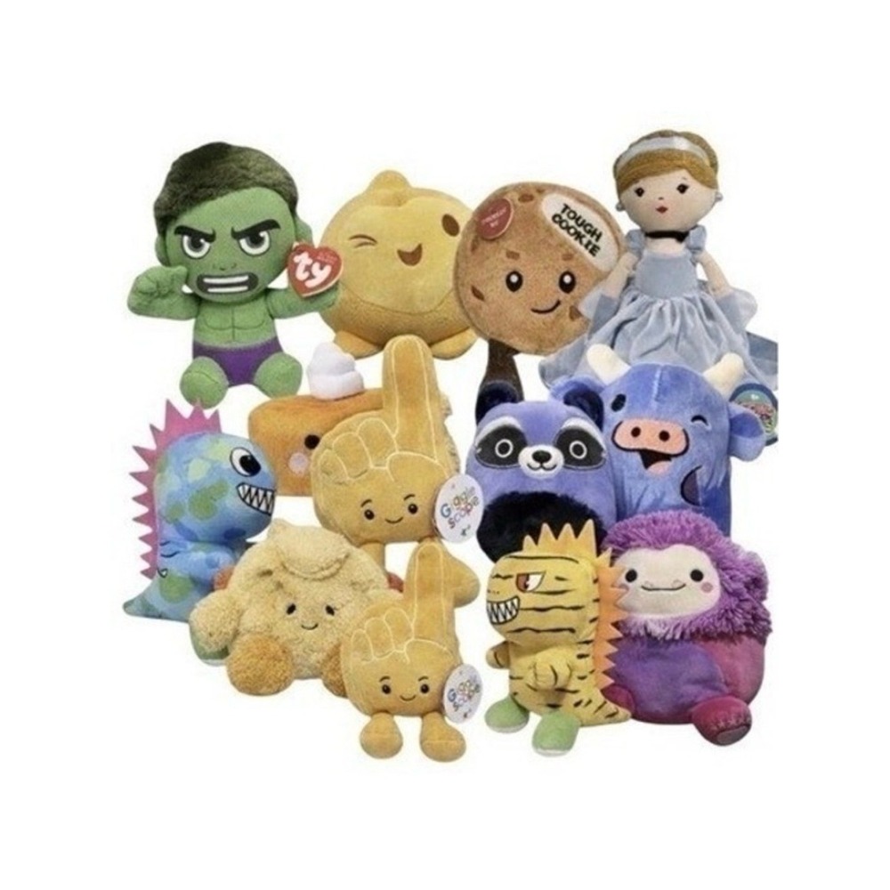 HUGE 13pc Plush Lot Bundle Squishmallows Disney Marvel Stuffed Animals Kids Gift
